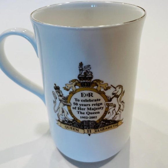 Lane End Pottery Queen Elizabeth 50 Years Reign ER Fine Bone China England Cup - Picture 4 of 9
